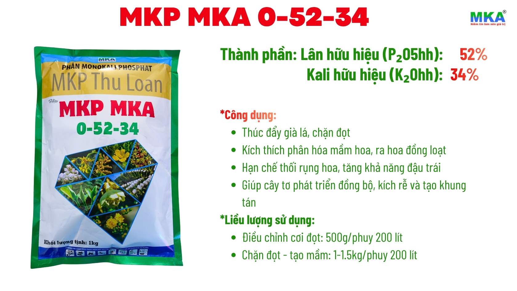 phân MKP có tác dụng gì